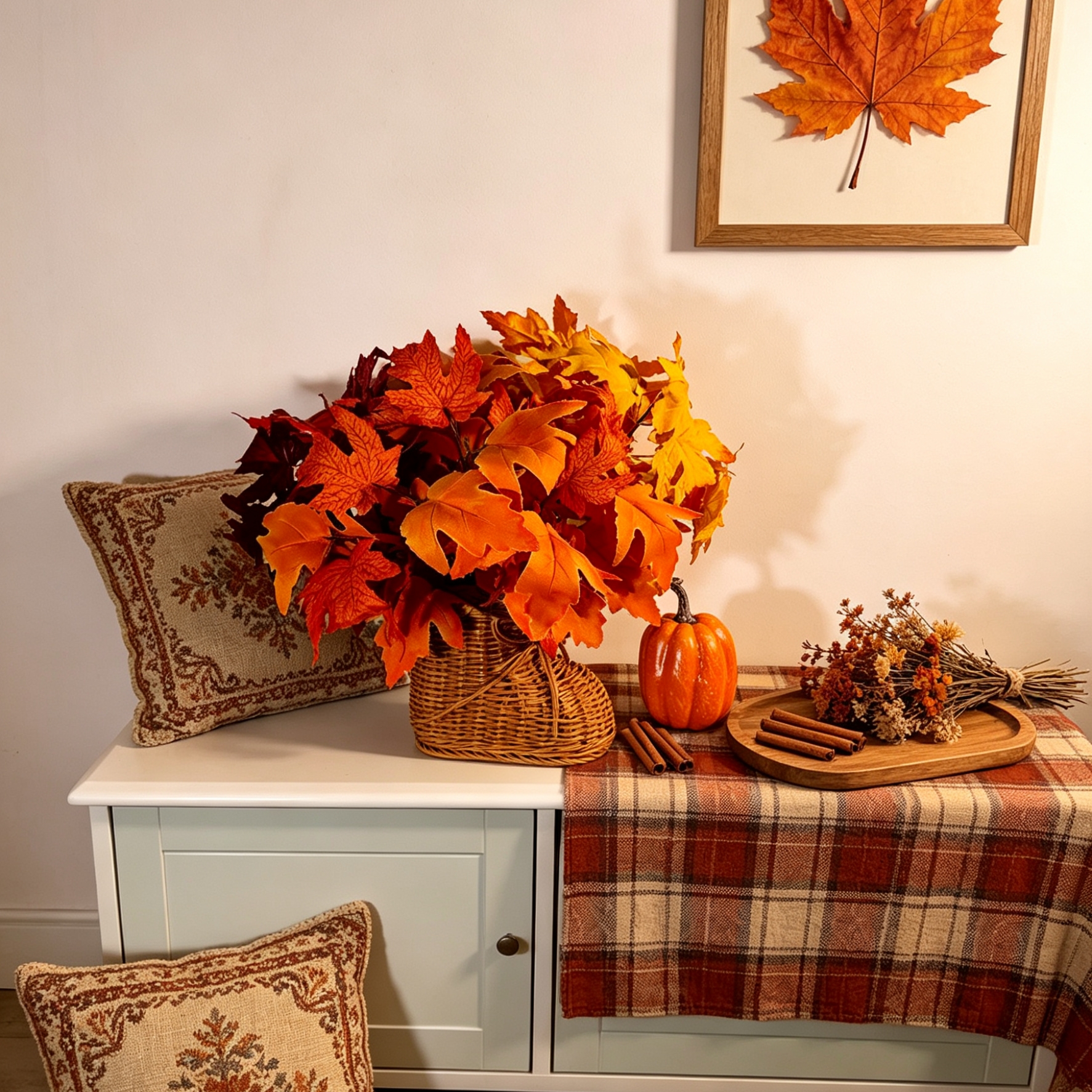 3er Set Künstliche Herbst-Ahornzweige